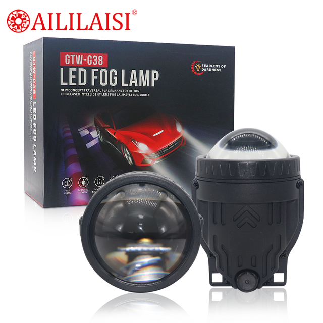 Aililaisi 3inch Bi Led Projector Fog Lamp Lens Lights for Cars Universal Driving Lights Suzuki Mitsubishi Honda Toyota Corolla