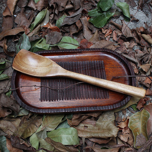 Ensemble de spatules en bois de teck, 3 pièces, ustensiles de cuisine antiadhésifs pour mélanger les salades et les soupes - Product Image 4