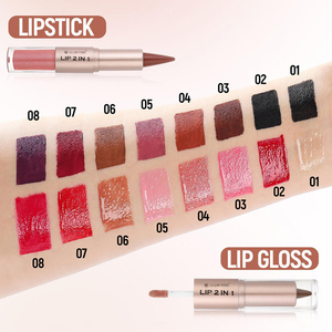 Custom Logo Mineral Oil Lipstick <strong>Lip</strong> Liner 2-in-1 Waterproof Matte Long Lasting High Pigment Shiny Moisturizing Plumper <strong>Lip</strong> - Product Image 5