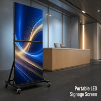 Affichage numérique LED pliable P2.5 4K HDR10, totem publicitaire avec CMS intégré, vente chaude