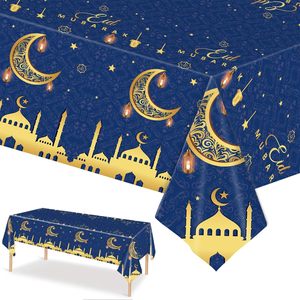 Polyester Washable Party Eid Mubarak <b>Tablecloths</b> Covers Decorations Ramadan Table Clothes for Home Accept Customized Logo - Product Image 1