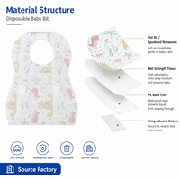 Bavoirs jetables imperméables avec grande poche de récupération des aliments, emballés individuellement, portables, pour bébés, personnalisation du logo disponible
