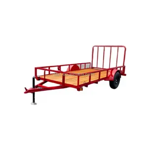 Galvanized Utility Flatbed Truck Trailer Approved Tandem Axle Tipping Trailer for Unit Trailers for Refuse Collection