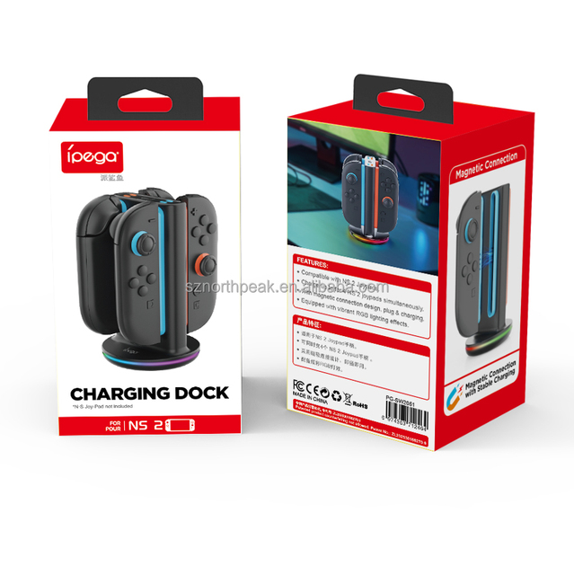 2025 Charging Dock for Nintendo Switch 2 Magnetic Joy Cons Charger Dual Charging Station Fast Charging Dock for Switch 2