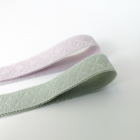 Nouveautés : Bande élastique en nylon jacquard personnalisée de 15 mm, avec dentelle picot, pour soutien-gorge