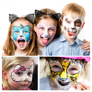Kit de <span class=keywords><strong>maquillage</strong></span> Halloween Elf Cosplay peinture visage rouge à lèvres Double éponge applicateur fantaisie ensemble de <span class=keywords><strong>maquillage</strong></span> pour enfants - Product Image 4