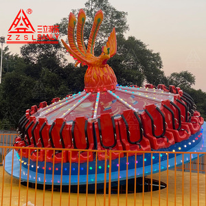 Atracción de Rueda Voladora Crazy Fire Phoenix de Fibra de Vidrio para Parques de Atracciones, Emocionante Juego de Plataforma Giratoria Voladora en Venta - Product Image 1