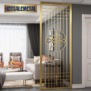 High-end Popular Style Metal Stainless Steel Hairline Gold <b>Screen</b> for Living Room <b>Decoration</b> - Product Image 4