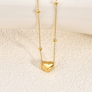 Commercio all'ingrosso 18K Trendy collana cuore amore <span class=keywords><strong>femminile</strong></span> Joyas Acero inossidabile catena collari disegni gioielli di moda per le donne - Product Image 2