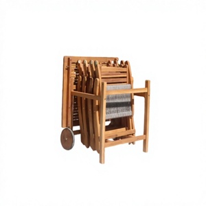 Ensemble table et chaises de salle à manger modernes en bois massif, prix usine, pour hôtel, usage extérieur, durable, écologique, origine Vietnam - Product Image 4