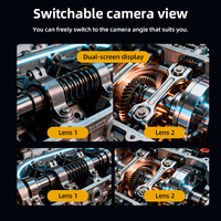 [Stock en EE. UU.] Endoscopio Industrial KERUI de 5.0" IPS 1080P con Doble Lente, Cámara Frontal y Lateral, IP67 Impermeable, Cable Resistente, Grabación de Fotos y Vídeos