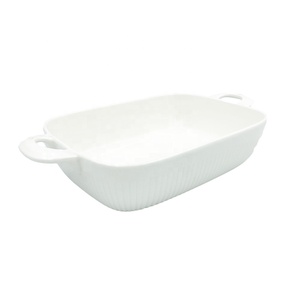 เครื่องเคลือบดินเผาสีขาวใช้ในบ้าน,ถาดอบจานลาซานญ่าสำหรับคนอบขนมเซรามิก - Product Image 5