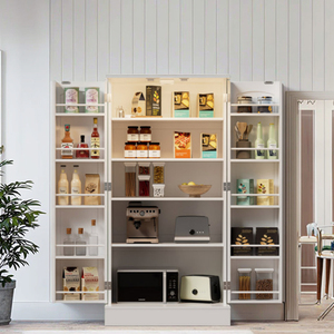 צד מטבח עץ גבוה ארגון גדול ואחסון לסלון חדר אוכל וסלון לחללים גדולים ארון ארון - Product Image 5