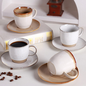Tasses et soucoupes à cappuccino mignonnes <span class=keywords><strong>Tasse</strong></span> à café <span class=keywords><strong>Tasse</strong></span> à thé de luxe unique Ensemble de tasses à café <span class=keywords><strong>Tasse</strong></span> personnalisée Coffret cadeau Kaffeetasse - Product Image 4