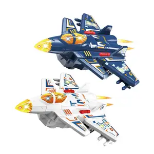 Wholesale plastic led music light fighter plane electronic toys for boys kids