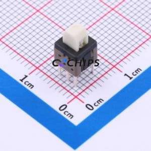 PS-5836DVA-6PL Push Button Switch Through hole Component (THT) Switch Self-Locking Rectangle Plunger 500mA 24V - Product Image 1