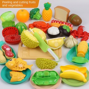 Jouets de cuisine pour enfants, fruits et légumes en plastique simulés, découpe et pelage de fruits et légumes pour bébés - Product Image 3