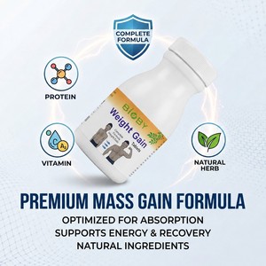 Comprimés <span class=keywords><strong>de</strong></span> <span class=keywords><strong>prise</strong></span> <span class=keywords><strong>de</strong></span> poids Bioby OEM sous marque privée, 60 unités, formule complète pour adultes avec soutien naturel à base d'herbes et <span class=keywords><strong>de</strong></span> vitamines - Product Image 4