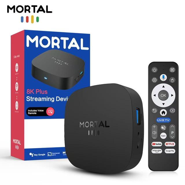 Mortal T1+ TV BOX Dynamic UI Set Top Box Smart Android16.0 TV Box Streaming Media Player RK3518 Wifi6 4K BT5.0