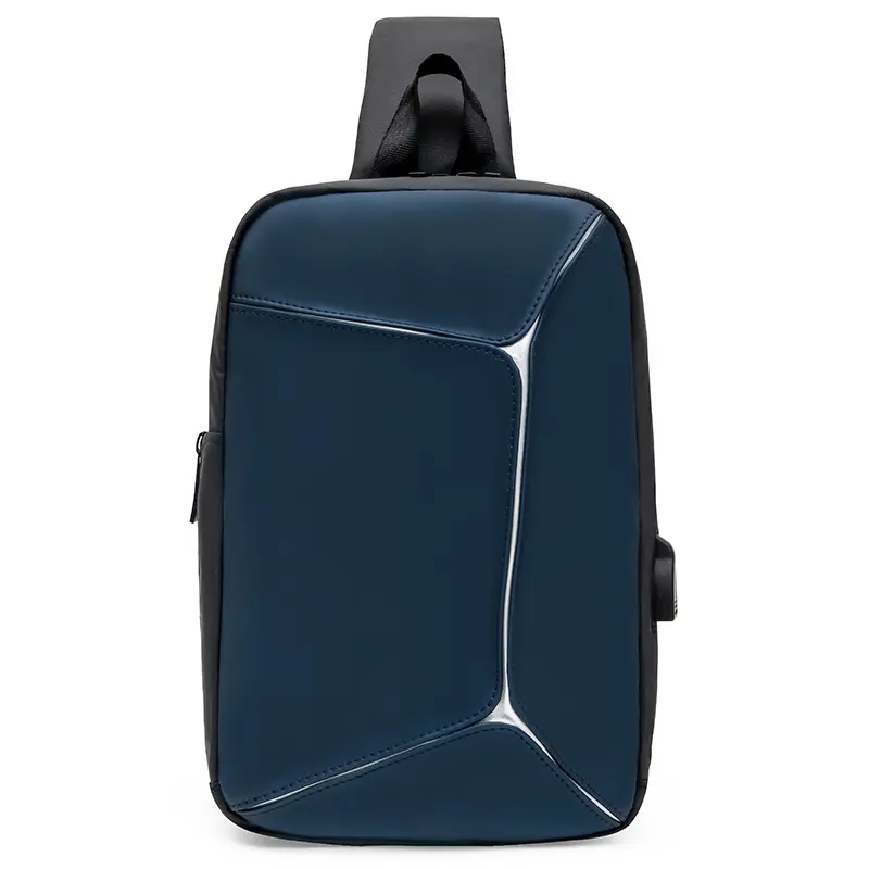 من المألوف مستقبلية جديدة 3d ثلاثي الأبعاد حقيبة رجالية عارضة الأعمال حقيبة السفر قدرة كبيرة الرجال USB حقيبة كروسبودي