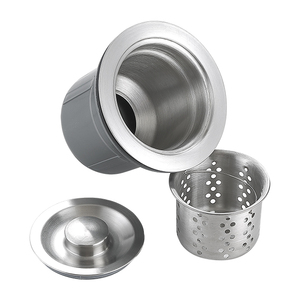 CUPC SUS 304 Doppia Vasca In Acciaio Inox Scarico del Lavandino Della Cucina Stoper Scolapiatti Tubo - Product Image 1