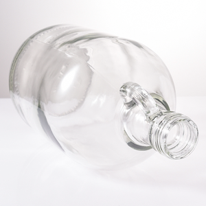 中国制造商2.5l 4l 1加仑琥珀色棕色玻璃咆哮器红酒壶玻璃啤酒壶带手柄瓶 - Product Image 3