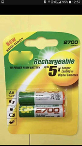 Paquete de baterías recargables, AA <span class=keywords><strong>AAA</strong></span> Ni-MH, listo para usar, baja autodescarga, para dispositivos de oficina domésticos - Product Image 5