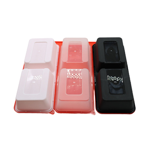 Yüksek Kaliteli Lüks Tek Kullanımlık Plastik Paket Servis Yemek Kabı Kapaklı Kalınlaştırılmış Sızdırmaz Bento Paketleme Kutuları 2 Bölmeli Mikro - Product Image 6