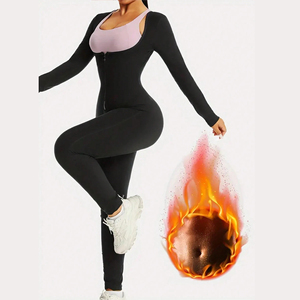 Traje de Sauna para mujer, mono de cuerpo de sudor, entrenadores de cintura para mujer, trajes de sudor de entrenamiento de grasa del vientre - Product Image 5