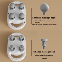 Appareil de massage corporel professionnel à 4 têtes, pistolet de massage musculaire et des fascias à main pour la relaxation et le confort