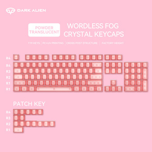 Keycaps tinh thể sương mù trong vật liệu PBT có thể tùy chỉnh cho tiếng <span class=keywords><strong>Hebrew</strong></span> tiếng Tây Ban Nha và các tùy chọn ngôn ngữ khác cho bàn phím cơ - Product Image 1