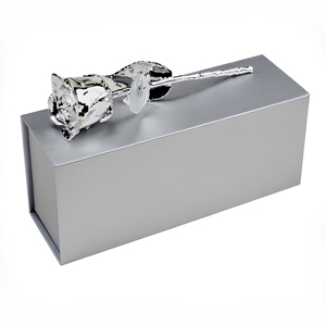 Rosa Natural Auténtica Chapada en Plata 999 |   Rosa Preservada de Lujo |   Regalo artesanal de larga duración para el Día de San Valentín, bodas o cumpleaños - Product Image 5