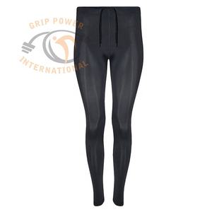 Women's Grey Charcoal Nylon Polyester Swimming <b>Leggings</b> with Drawstring Closure and Printed Pattern - Product Image 1