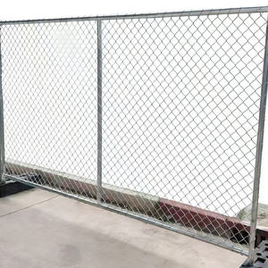 Diamond <b>Mesh</b> Square Hole Welded Iron <b>Wire</b> Cyclone Fence Galvanized Easily Removable Chain Link - Product Image 2