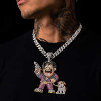 Pendentif de luxe personnalisé en argent sterling 925 et moissanite pour les fêtes hip-hop, les festivals de musique et les acheteurs de streetwear