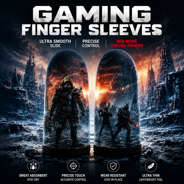 Gaming Finger Sleeves Designed Specifically for Mobile Games; Sweat-absorbent, Anti-slip, and Highly Sensitive.