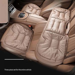 Cojín para Asiento de Coche, Antisuciedad, de Cuero de Alta Gama, Juego de Tres Piezas para la Parte Trasera, Alta Termoestabilidad, Cómodo, Suave, Universal - Product Image 2