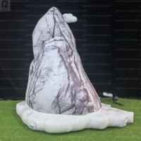 Iceberg gonflable géant de 3 m de haut avec éclairage LED, modèle de montagne personnalisé avec logo, accessoire pour événements publicitaires/festivals, en tissu Oxford