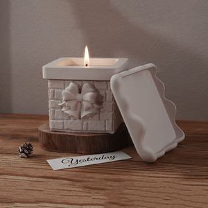 Yds natale innevato camino barattoli di candele in Silicone stampi con coperchio di gesso scatola di colata stampo <span class=keywords><strong>fai</strong></span> <span class=keywords><strong>da</strong></span> <span class=keywords><strong>te</strong></span> decorazione per la casa - Product Image 6