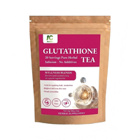 Sachets de thé au glutathion à marque privée pour l'éclaircissement et le blanchiment de la peau, thé aux herbes antioxydant, 20 sachets, vente en gros OEM ODM
