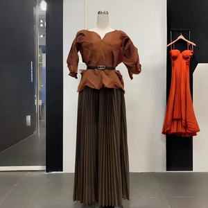 <span class=keywords><strong>Completo</strong></span> da Donna a Due Pezzi, Maniche Lunghe, Lunghezza Intera, <span class=keywords><strong>in</strong></span> <span class=keywords><strong>Tweed</strong></span> 100% Poliestere, Casual, Tinta Unita, Collo Tondo con Cintura, Traspirante - Product Image 2