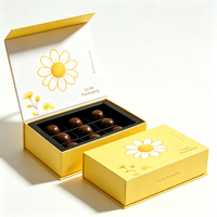 Boîte à chocolat pliable avec couvercle magnétique, boîtes cadeaux en papier pour cils, emballage alimentaire et de boissons, boîte en carton pour chocolat