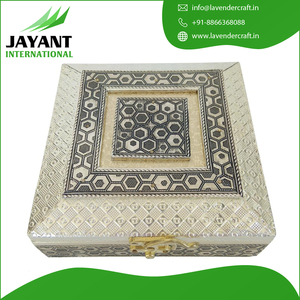 Caja de recuerdo de boda hecha a mano de madera con diseño Hexagonal antiguo/caja de Chocolate - Product Image 3