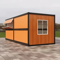 Kiosque mobile pliable en acier préfabriqué pour vente de repas à emporter, boutique de rue, maison pliable temporaire pour commerce