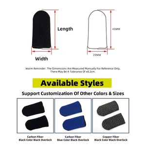 Tùy Chỉnh Siêu Mỏng Carbon Bạc Sợi Thủy Tinh Chơi Game Ngón Tay Tay Áo Thoáng Khí Sweatproof Độ Nhạy Cao Chống Trượt Ngón Tay Bao Gồm - Product Image 5