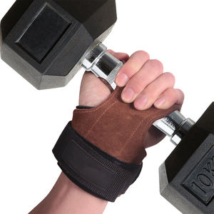 Gants de fitness en cuir demi-doigt avec poignées de soutien pour l'haltérophilie Cross Training Cyclisme et Sports de plein air - Product Image 4