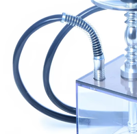 Chicha LED en acrylique givré, classique, 2 tuyaux, biodégradable, durable, colorée, avec coffret cadeau, promotion à durée limitée, prix abordable