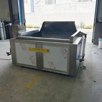 Marmite de cuisson industrielle à contrôle intelligent PLC, à structure alvéolée et déchargement automatique des paniers, pour la fabrication d'aliments halal