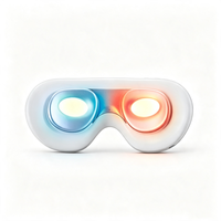 Masque de sommeil chaud et froid avec lumière de réveil au lever du soleil, masque oculaire rechargeable, thérapie par chaleur et froid pour les yeux secs et gonflés, réveil matinal doux