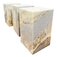 Newstar Onyx Würfel-Sockel Hellblauer Jade Couchtisch Ausstellungsständer Naturstein Marmor Onyx Podest